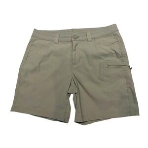 Eddie Bauer Women 8 Horizon Guide Shorts Khaki Tan Stretch Hiking Cargo Outdoor